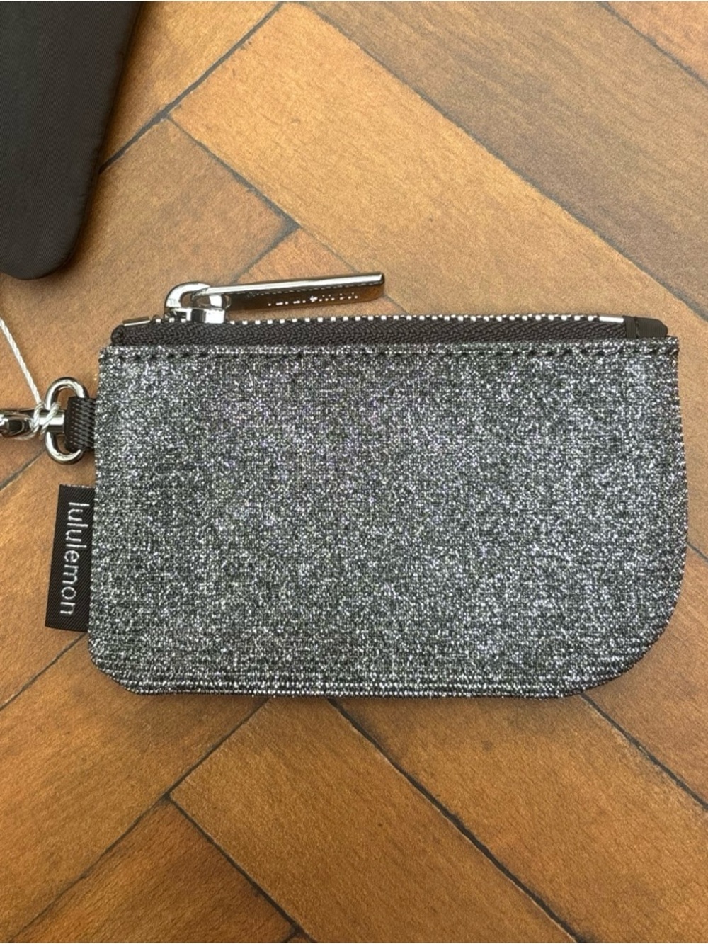 NWT Lululemon Dual Pouch Wristlet *Glitter In Dark Silver/Graphite Grey - Picture 3 of 8